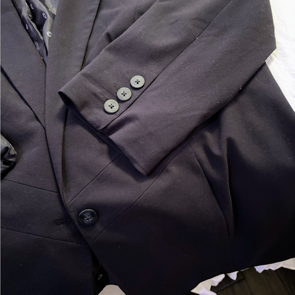 Catherine’s Lined Women’s Plus Size Black Blazer Suit Jacket 1X 18/20W +Pockets - Picture 8 of 11